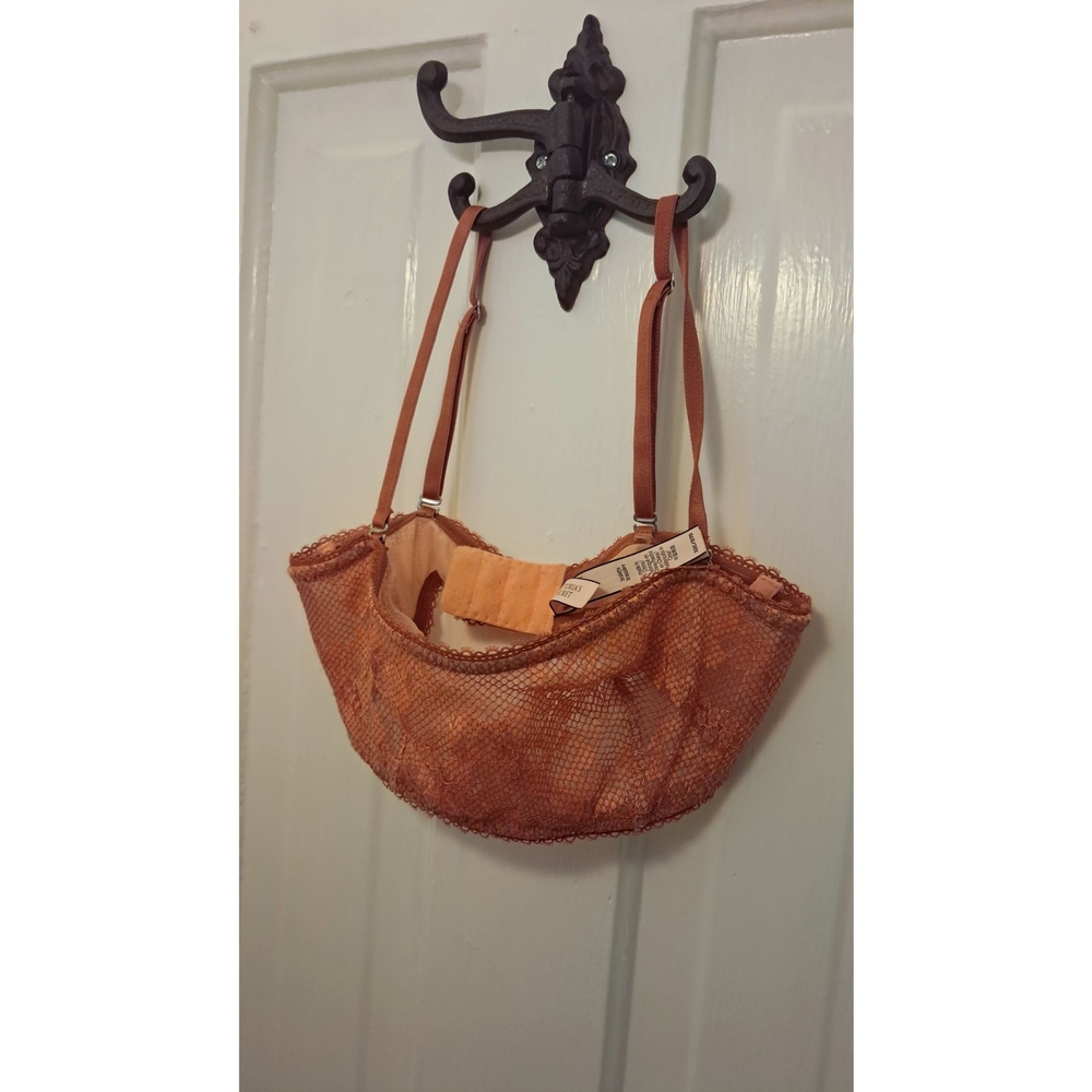 Victoria's Secret Orange Lace Bandeau Bra